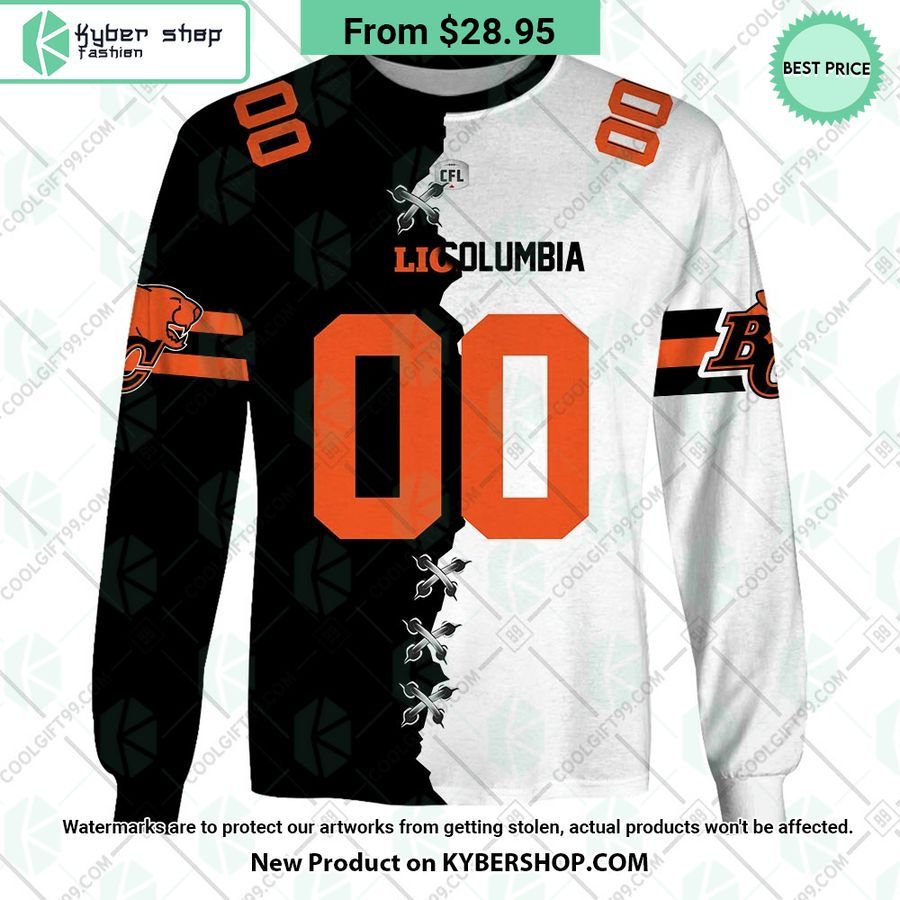 CFL BC Lions Mix Jersey CUSTOM Hoodie