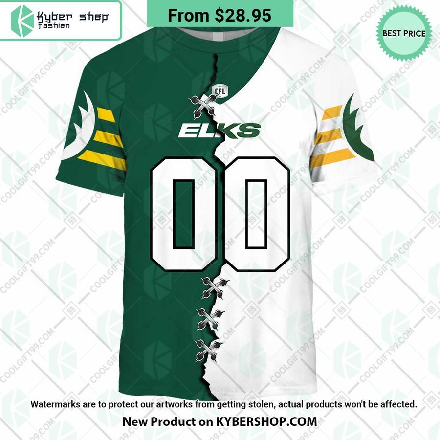 CFL Edmonton Elks Mix Jersey CUSTOM Hoodie