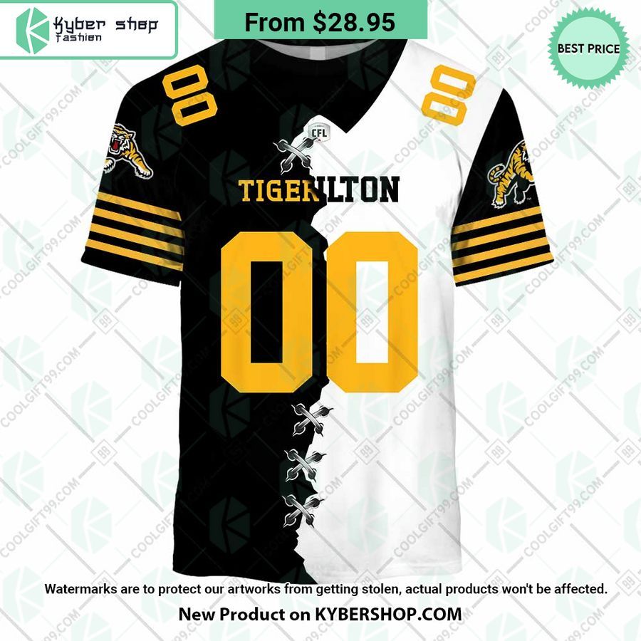 CFL Hamilton Tiger Cats Mix Jersey CUSTOM Hoodie