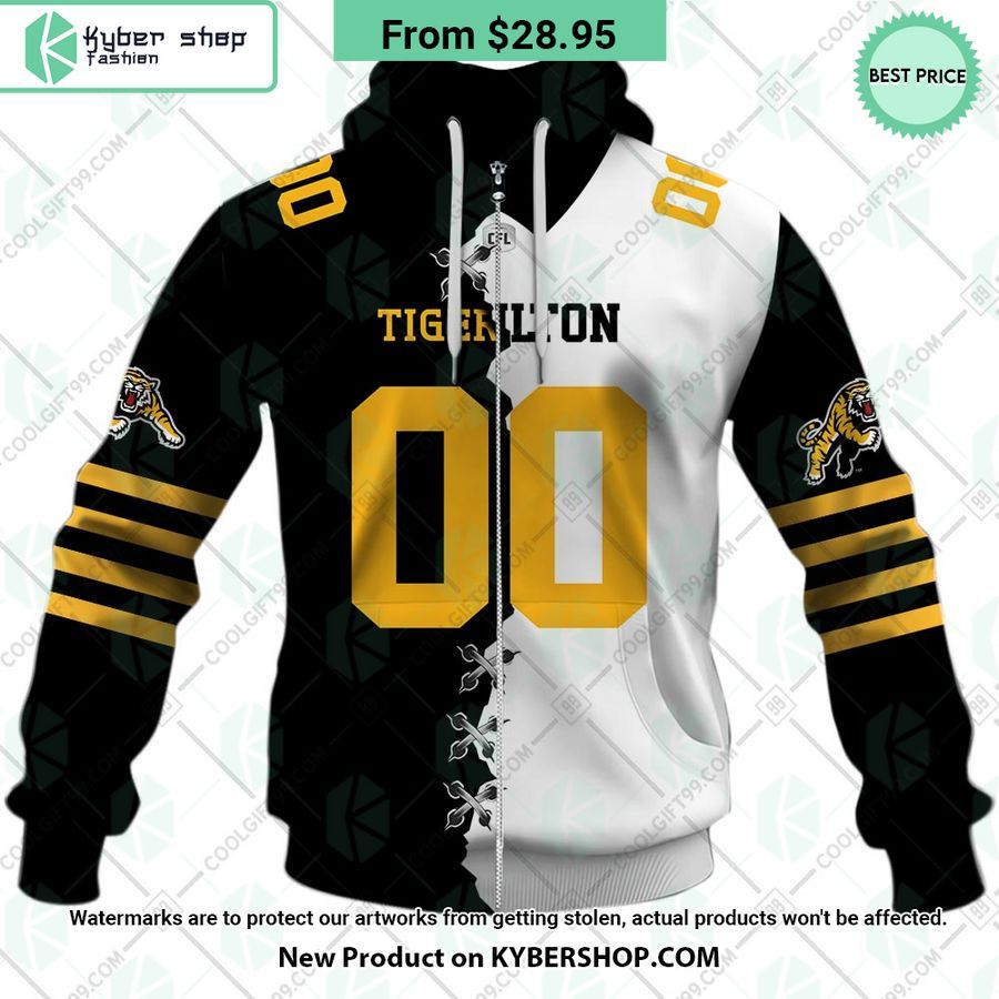 CFL Hamilton Tiger Cats Mix Jersey CUSTOM Hoodie