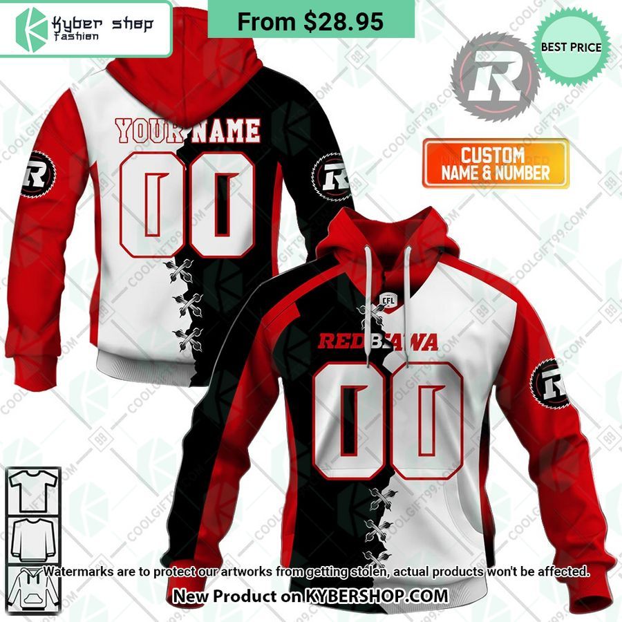 CFL Ottawa Redblacks Mix Jersey Style CUSTOM Hoodie