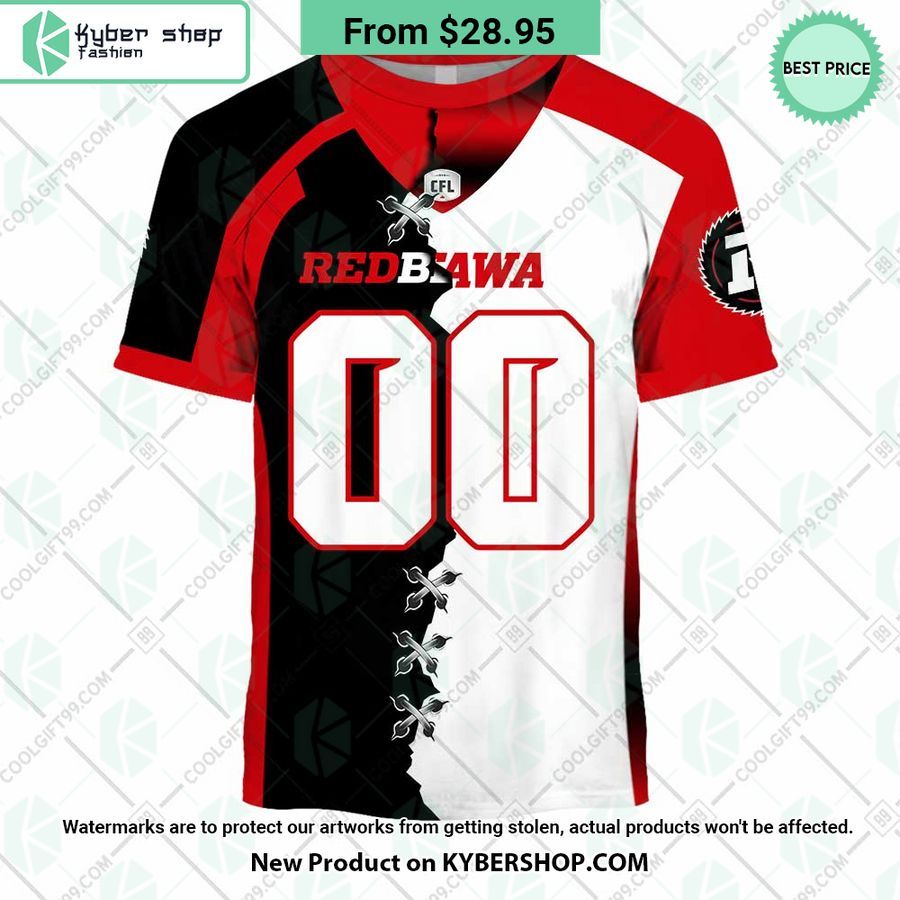 CFL Ottawa Redblacks Mix Jersey Style CUSTOM Hoodie