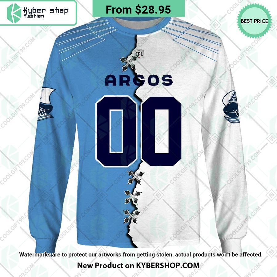 CFL Toronto Argonauts Mix Jersey CUSTOM Hoodie