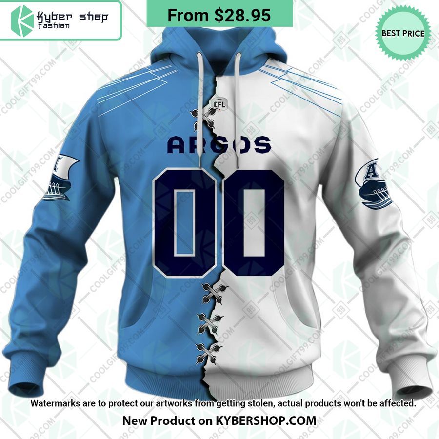 CFL Toronto Argonauts Mix Jersey Style CUSTOM Hoodie