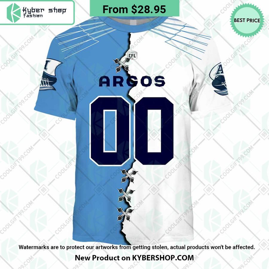 CFL Toronto Argonauts Mix Jersey Style CUSTOM Hoodie