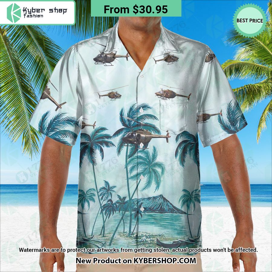 CH-136 Kiowa Palm Hawaiian Shirt