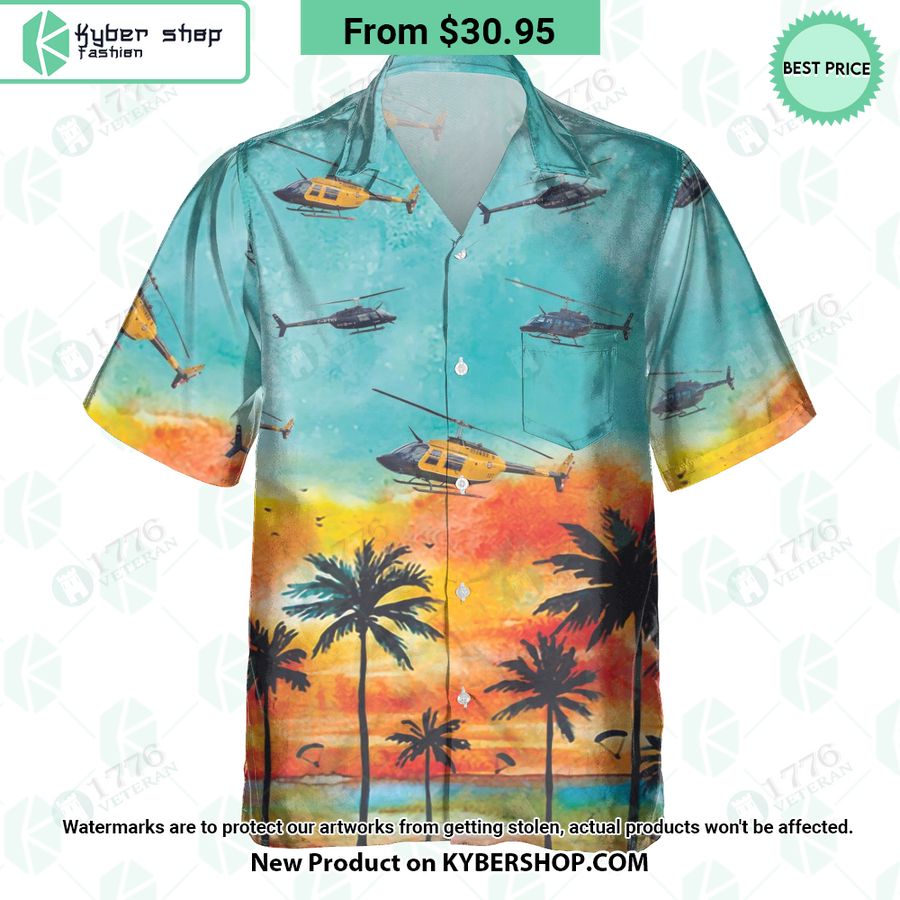 CH-139 Jet Ranger Sunset Hawaiian Shirt