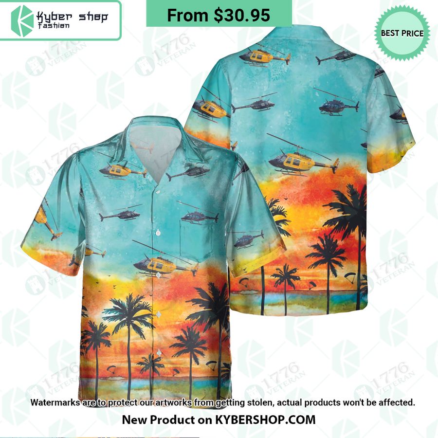 CH-139 Jet Ranger Sunset Hawaiian Shirt