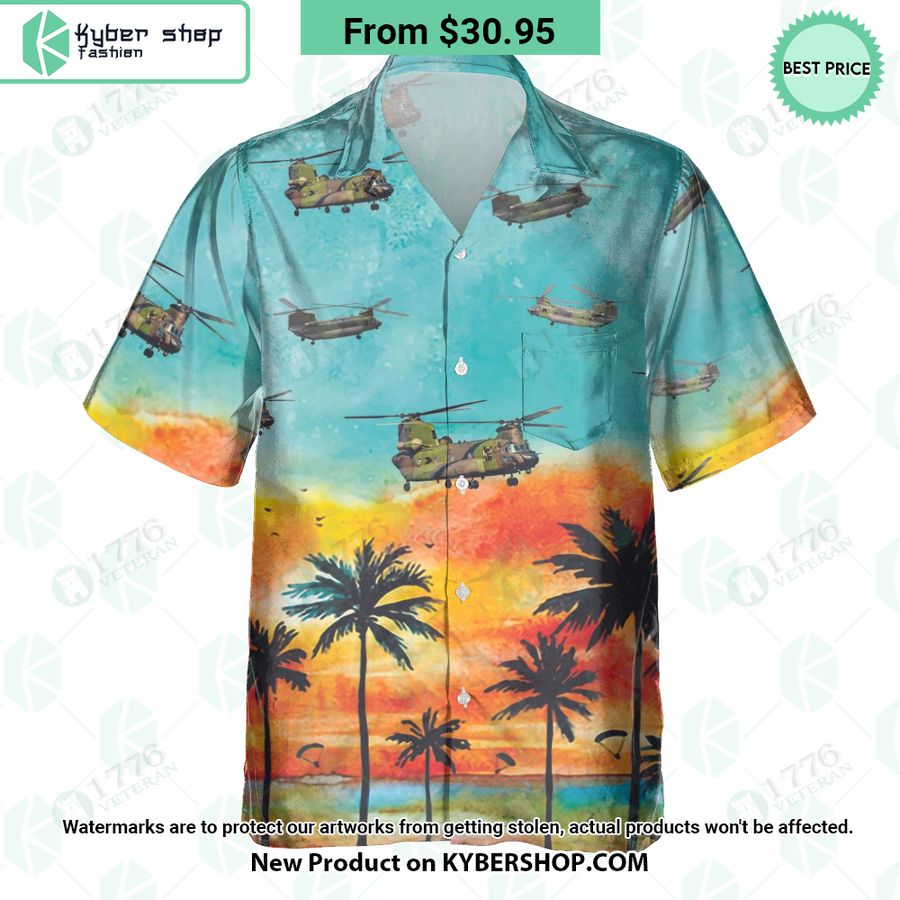 CH-147F Chinook Sunset Hawaiian Shirt