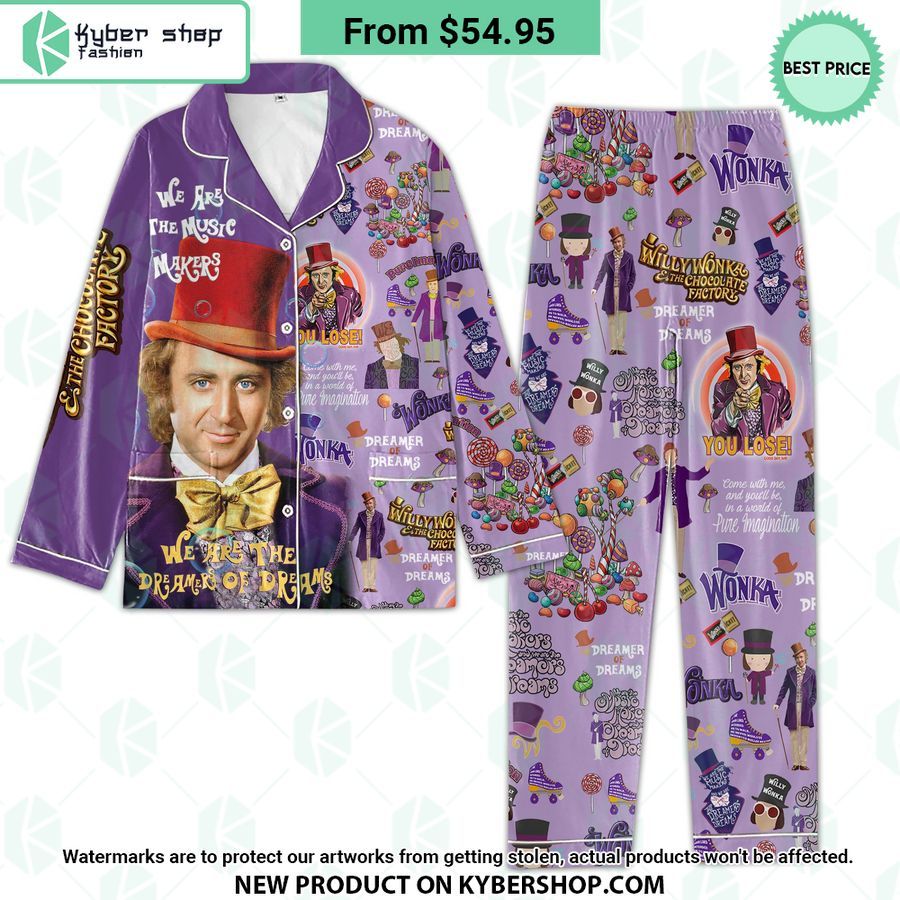 Charlie and the Chocolate Factory Willy Wonka Pajamas set