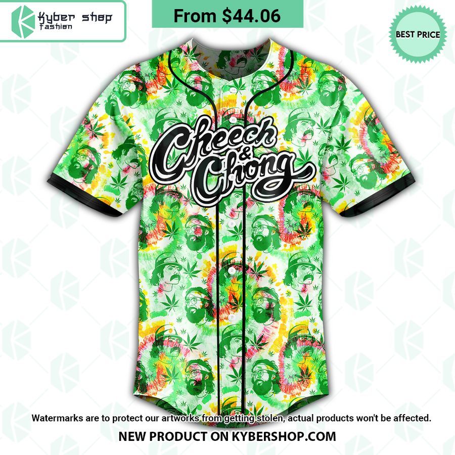 Cheech And Chong Best Buds Stick Together Tie Dye Baseball Jersey