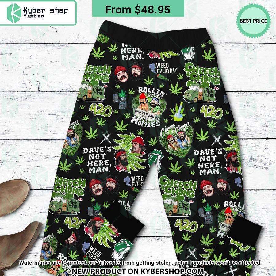 Cheech & Chong Puff Puff Pass Weed Pajamas Set