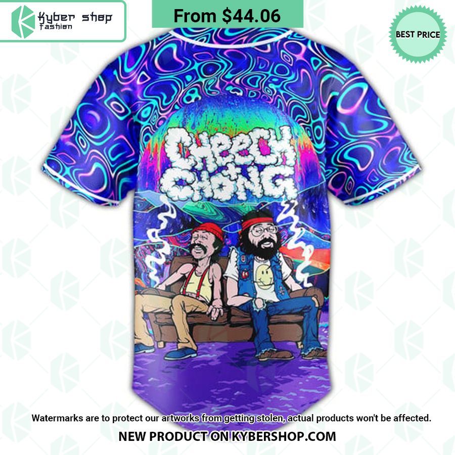 Cheech & Chong Trippy Weed Baseball Jersey
