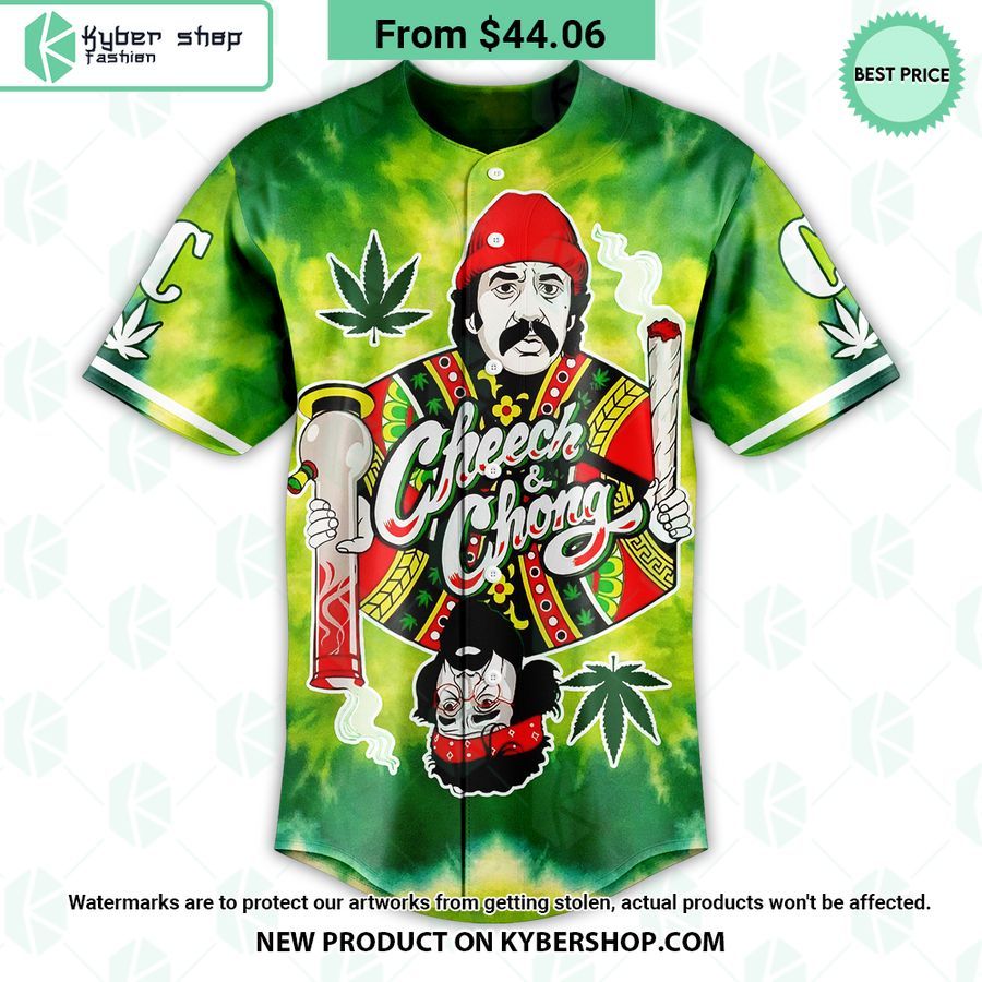Cheech & Chong Weed Poker Card Baseball Jersey