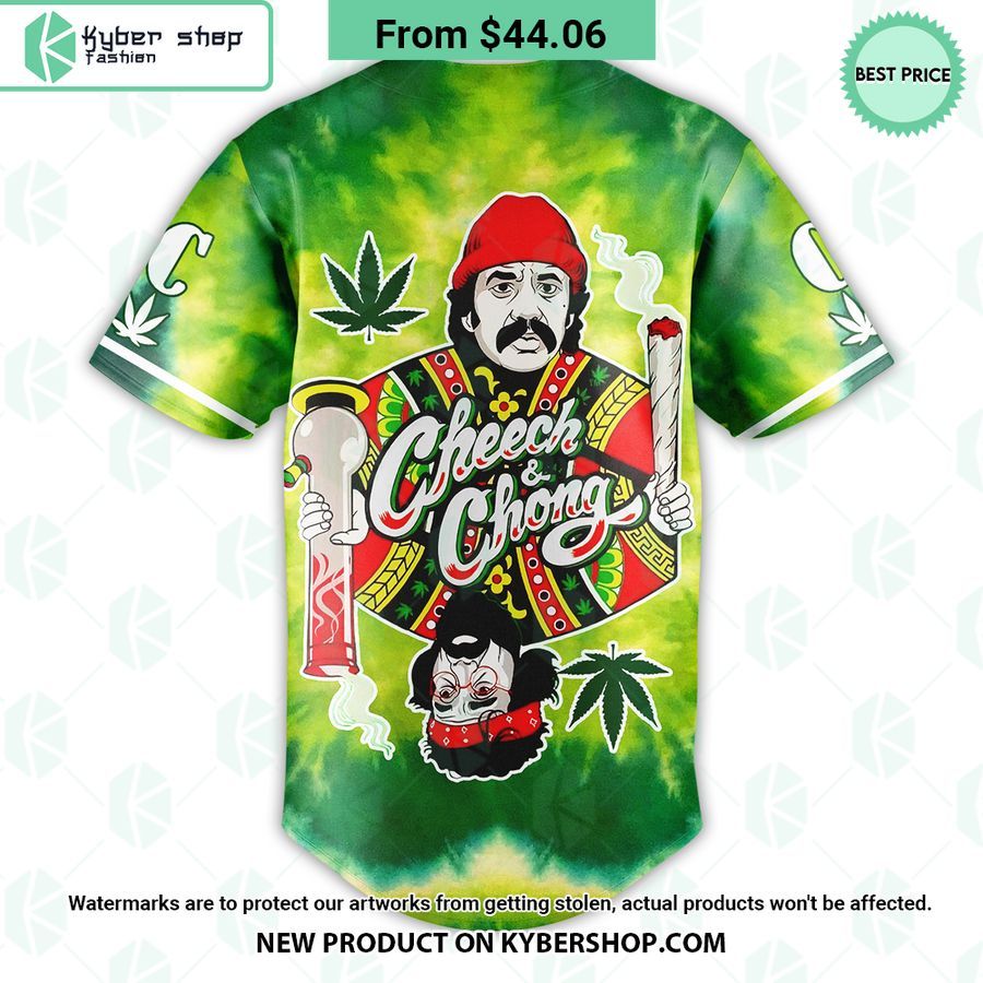 Cheech & Chong Weed Poker Card Baseball Jersey