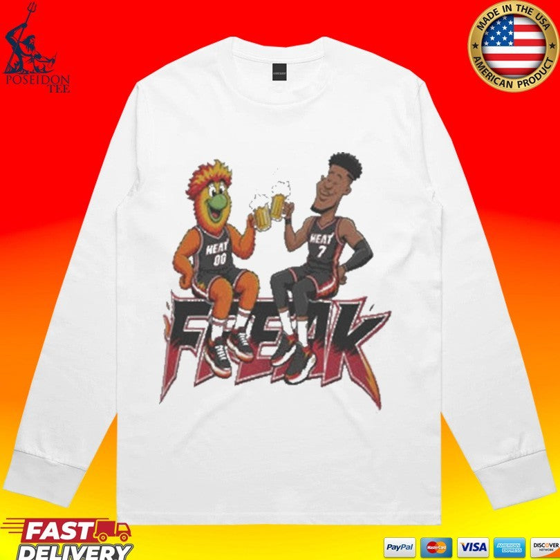 Cheers To The Freak Giannis Miami Heat Burnie T-shirt