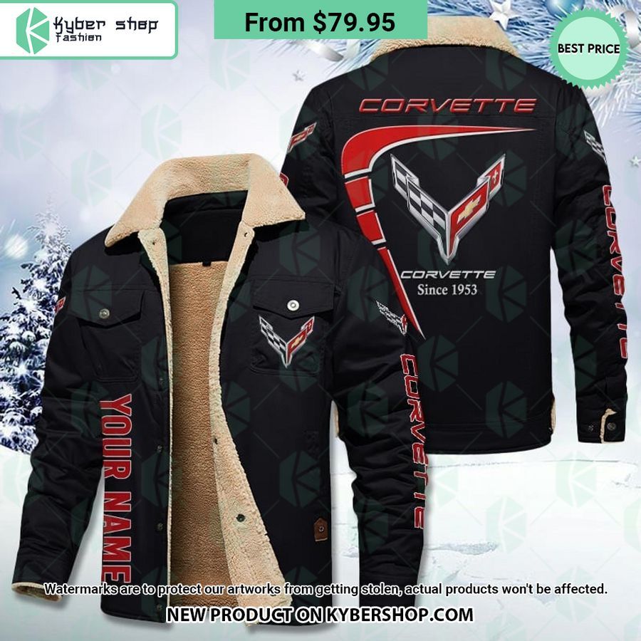 Chevrolet Corvette Fleece Leather Jacket