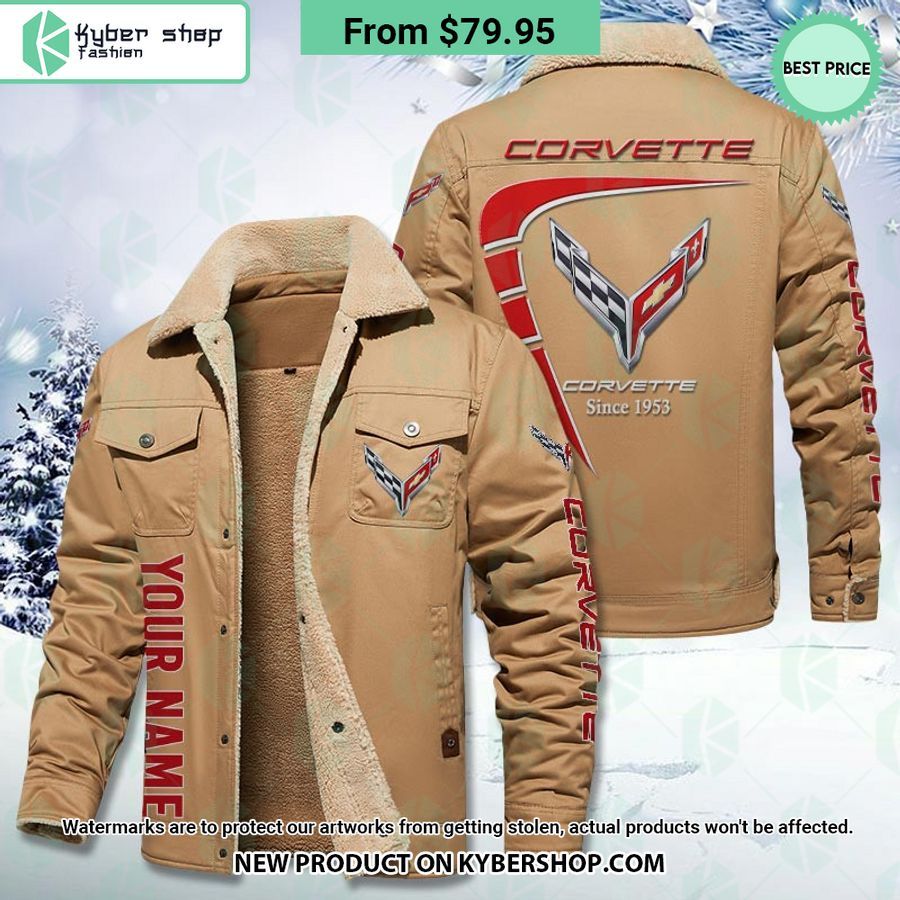 Chevrolet Corvette Fleece Leather Jacket