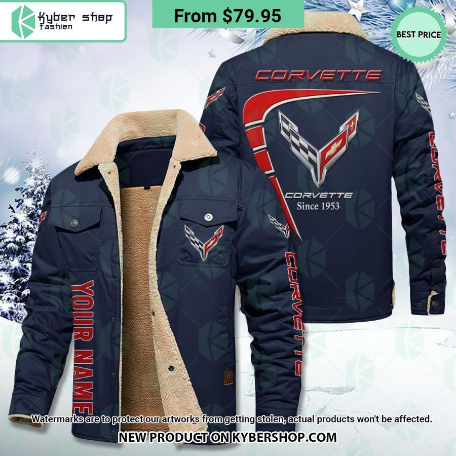 Chevrolet Corvette Fleece Leather Jacket
