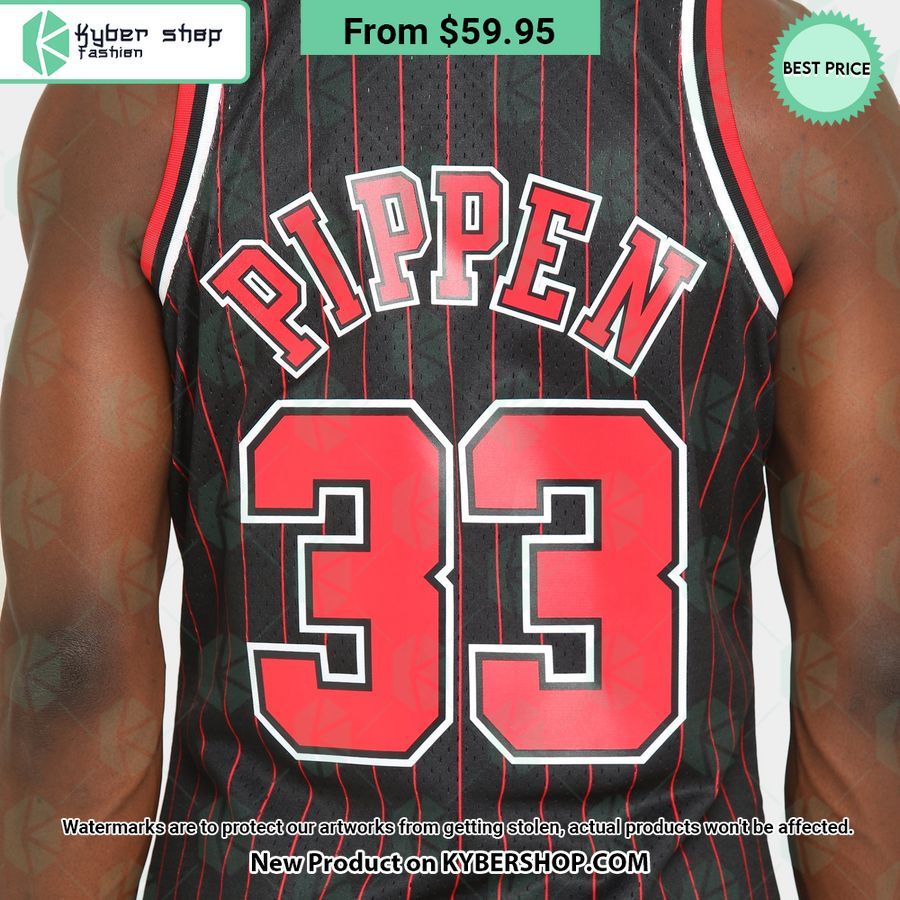Chicago Bull Scottie Pippen 33 Black Basketball Jersey