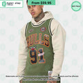 Chicago Bulls Dennis Rodman 91 Olive Basketball Jersey