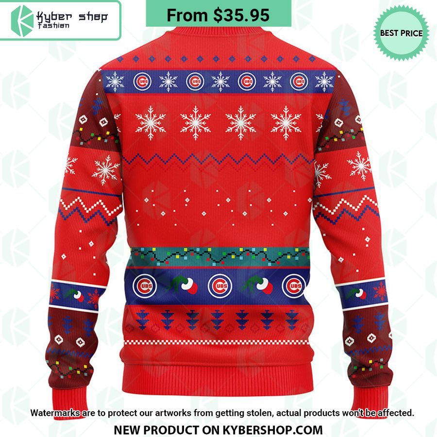 Chicago Cubs Grinch Christmas Sweater