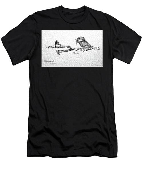 Chickadee On A  Branch T-Shirt