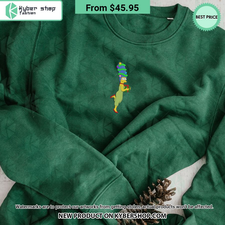 Christmas The Simpsons Embroidered Sweatshirt