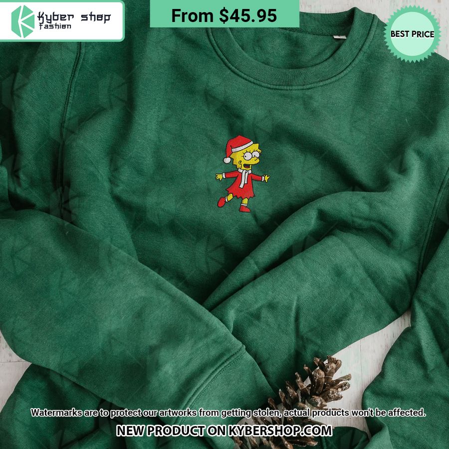 Christmas The Simpsons Embroidered Sweatshirt