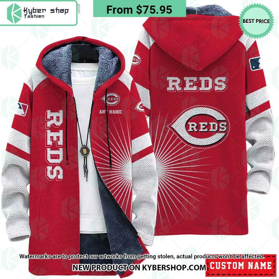Cincinnati Reds MLB CUSTOM Fleece Windbreaker Jacket