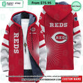 Cincinnati Reds MLB CUSTOM Fleece Windbreaker Jacket
