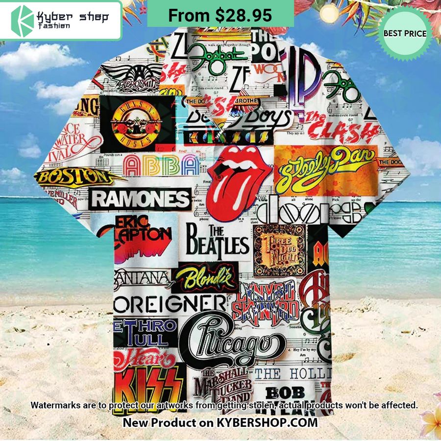 Classic Rock Band Hawaiian Shirt Shorts