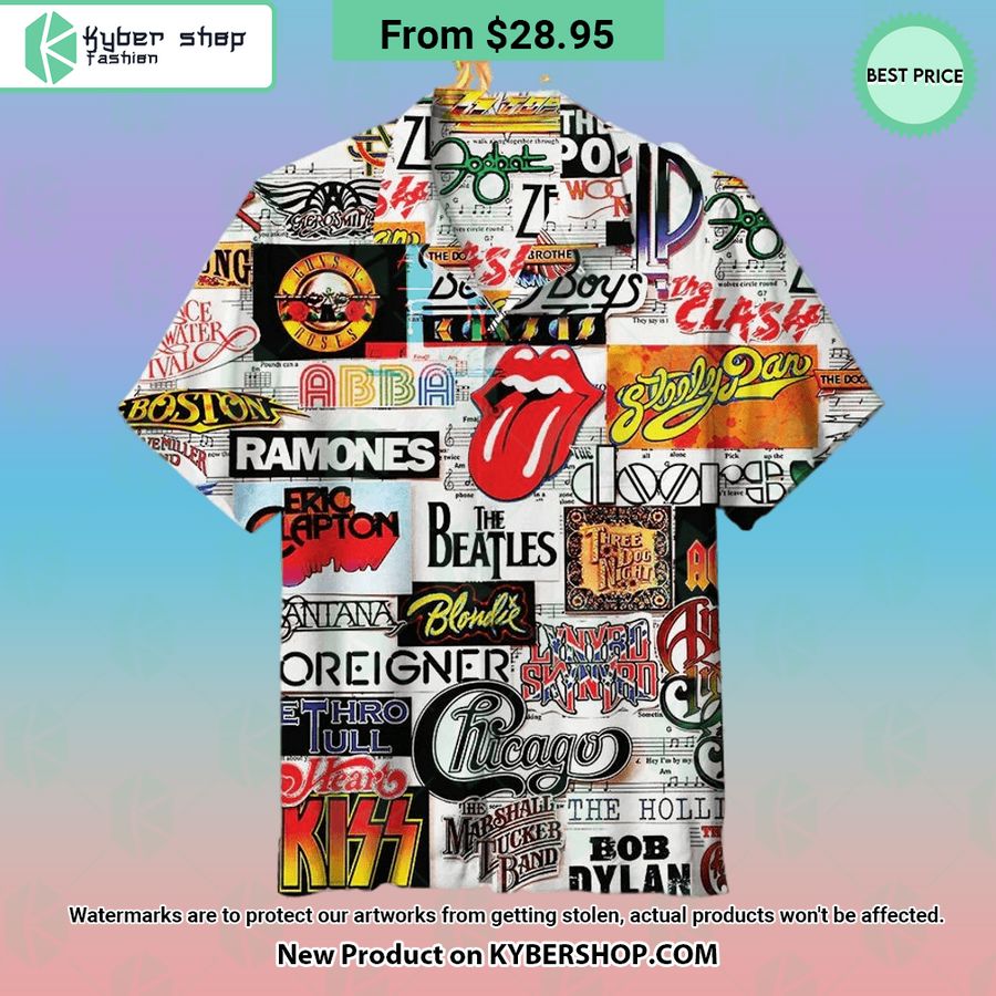 Classic Rock Band Hawaiian Shirt Shorts