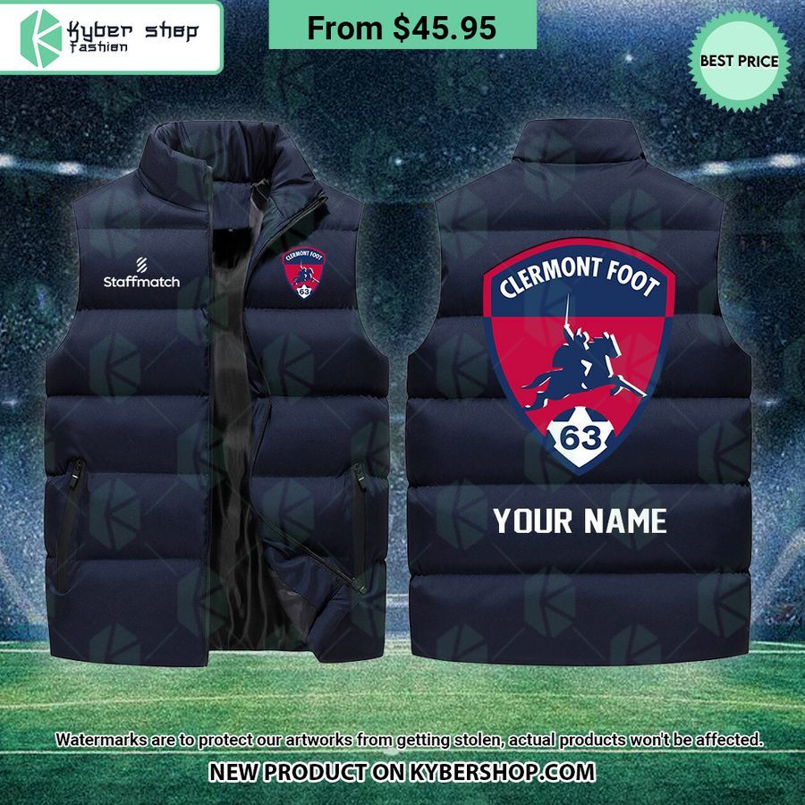Clermont Foot 63 CUSTOM Sleeveless Puffer Down Jacket
