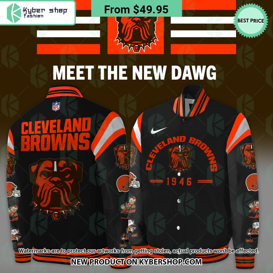 Cleveland Browns Dawg Baseball Jacket