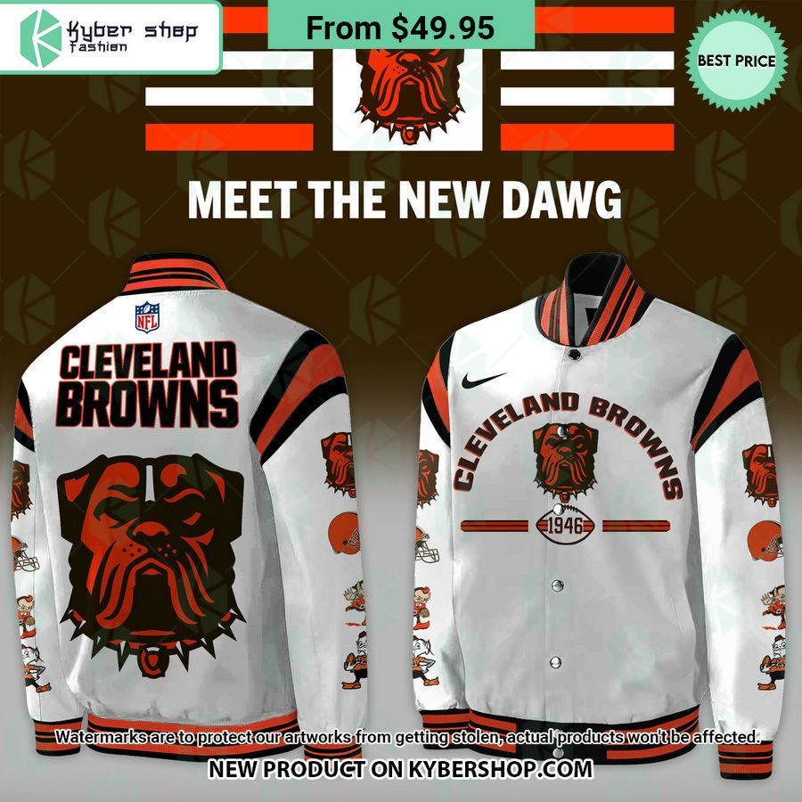Cleveland Browns Dawg New Logo Baseball Jacket