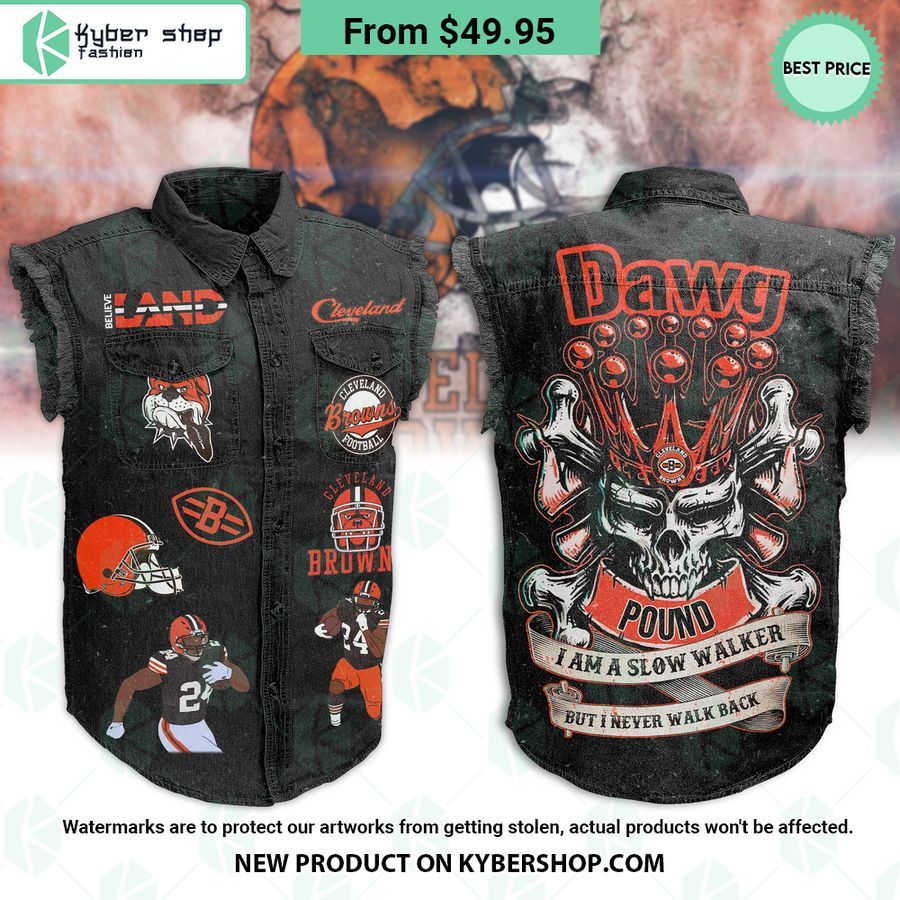 Cleveland Browns Sleeveless Denim Jacket