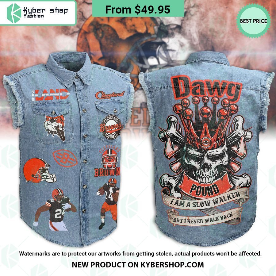 Cleveland Browns Sleeveless Denim Jacket