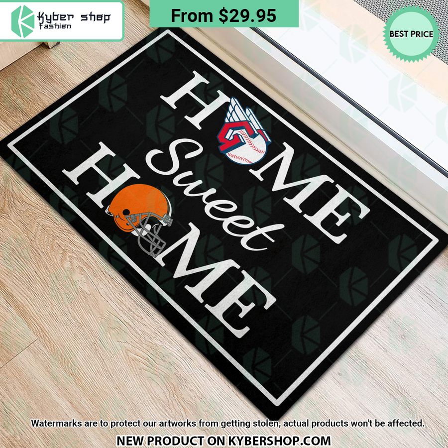 Cleveland Guardians Cleveland Browns Home Sweet Home Doormat