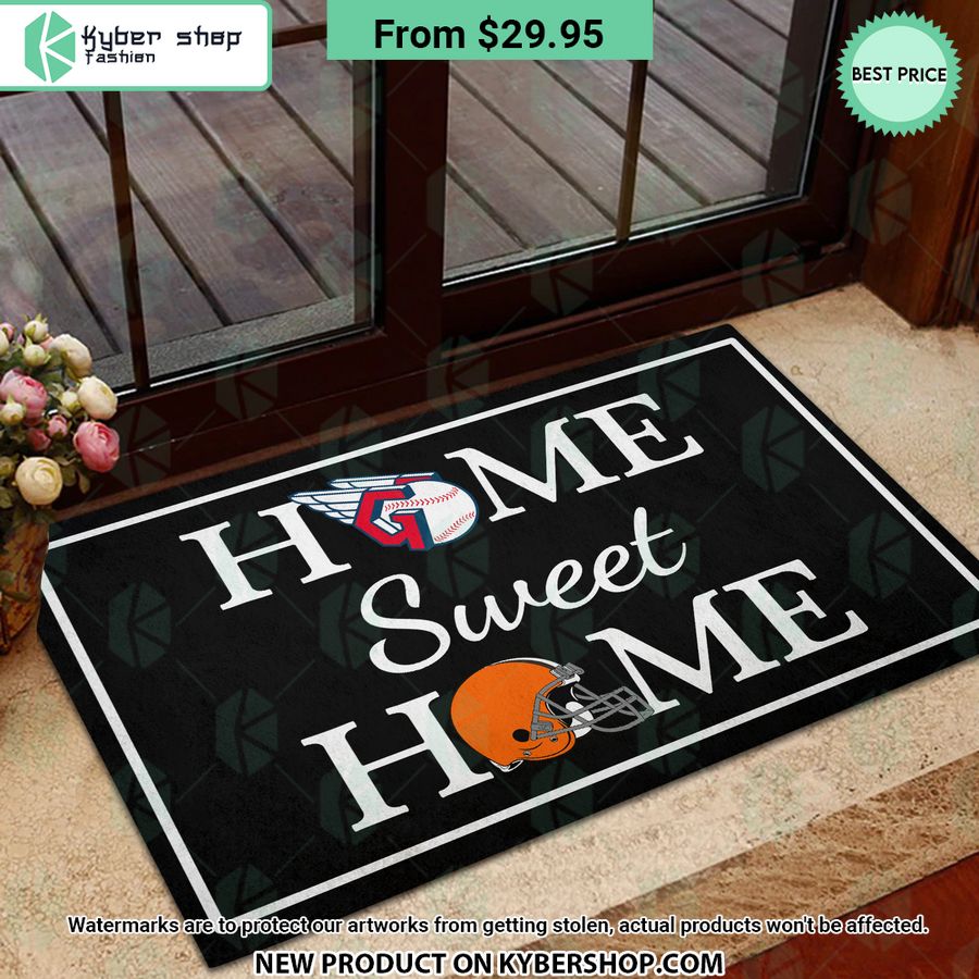 Cleveland Guardians Cleveland Browns Home Sweet Home Doormat