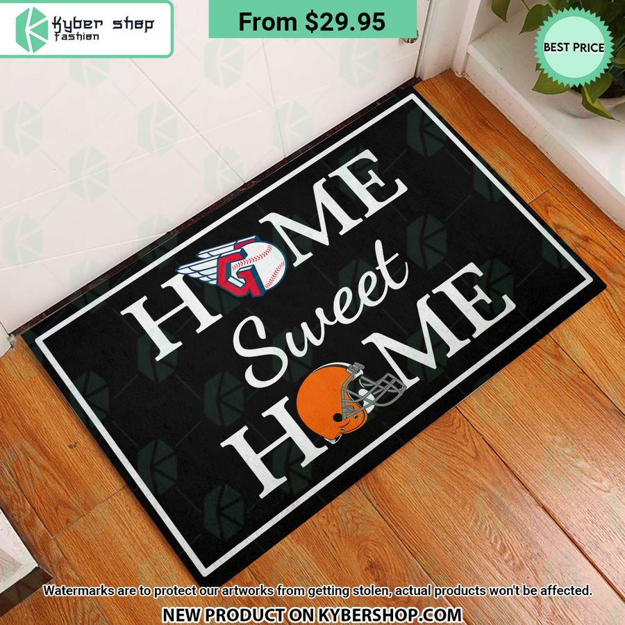 Cleveland Guardians Cleveland Browns Home Sweet Home Doormat