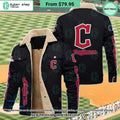 Cleveland Indians MLB Fleece Leather Jacket