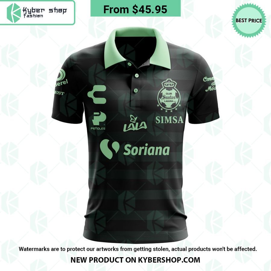 Club Santos Laguna Away Liga MX CUSTOM Polo Shirt
