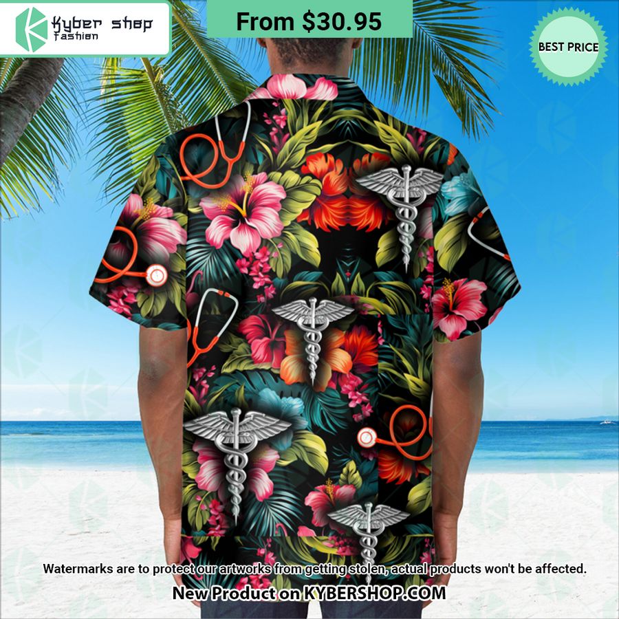 CNA Caduceus Medical Symbol Hawaiian Shirt