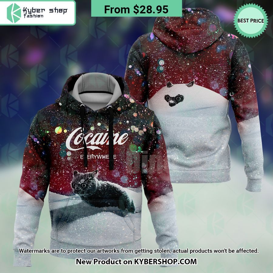 Cocaine Cat Let It Snow Hoodie