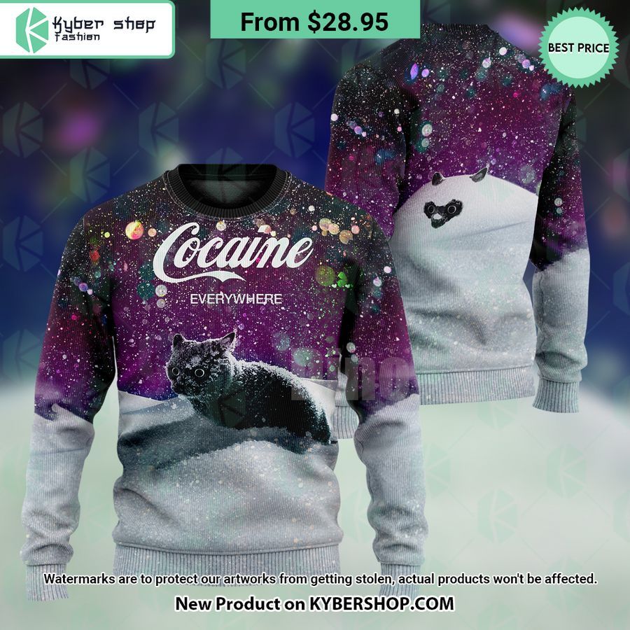 Cocaine Cat Let It Snow Hoodie