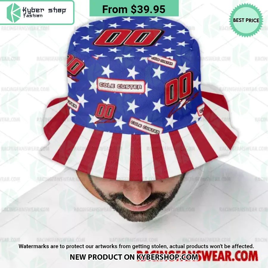 Cole Custer NASCAR Racing Independence Day Bucket Hat