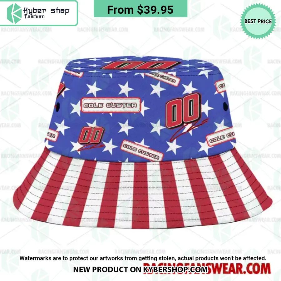 Cole Custer NASCAR Racing Independence Day Bucket Hat