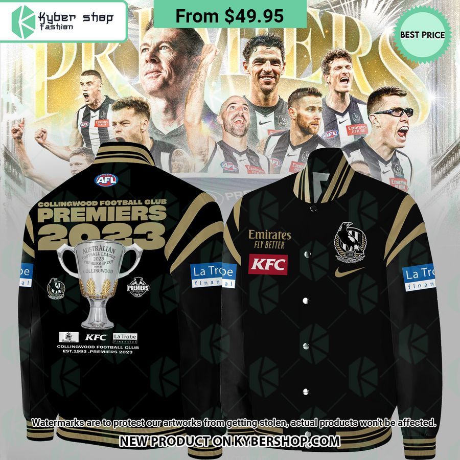 Collingwood FC Champions AFL 2023 Baseball Jacket