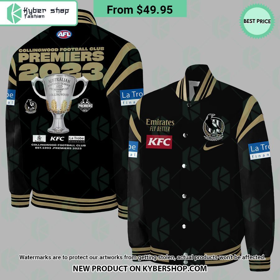 Collingwood FC Champions AFL 2023 Baseball Jacket